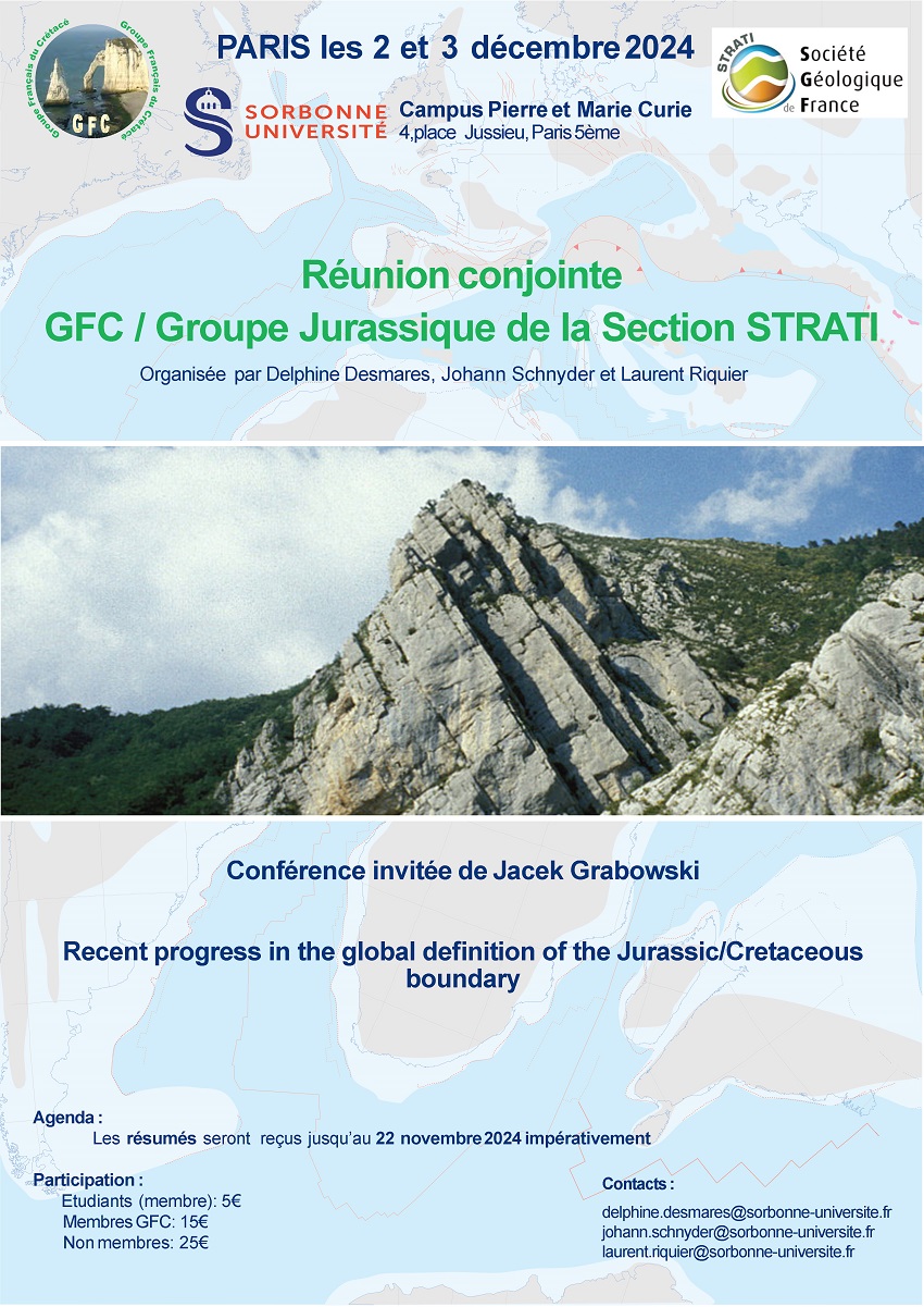 Réunion conjointe Groupe Français du Crétacé / Groupe Jurassique de la Section Strati de la SGF