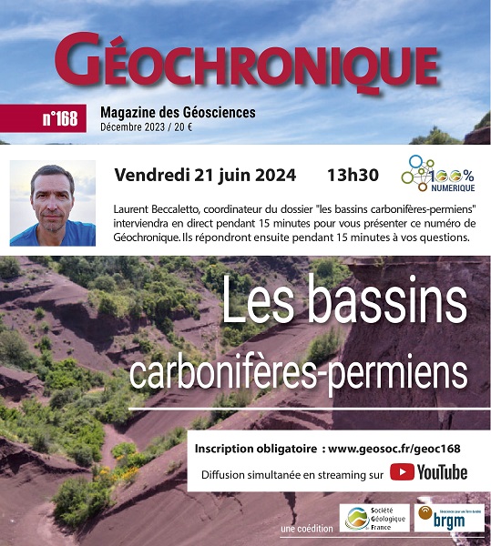 Présentation en direct : les bassins carbonifères-permiens du n°168 de Géochronique