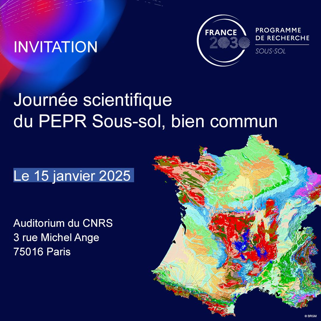 Journée scientifique du PEPR Sous-sol, bien commun