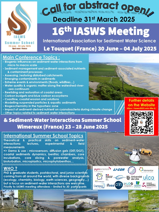 16th International Symposium on the Interactions between Sediments and Water