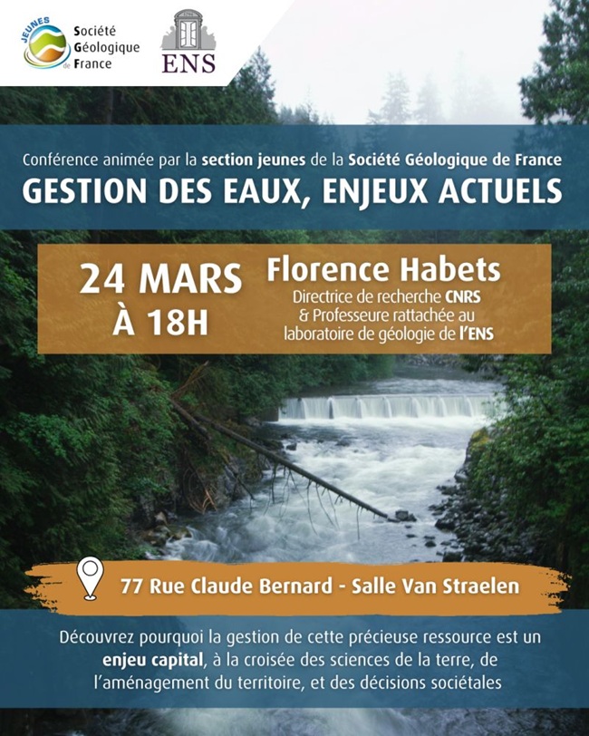 Gestion des eaux, enjeux actuels - Section Jeunes de la SGF