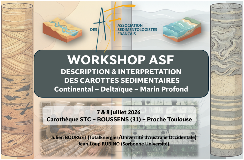 Workshop ASF - Description & interprétation des carottes sédimentaires (continental, deltaïque, marin profond)